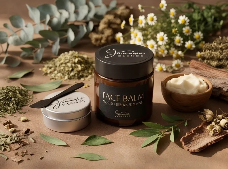 Jamasia Blends Face Balm with the herbs